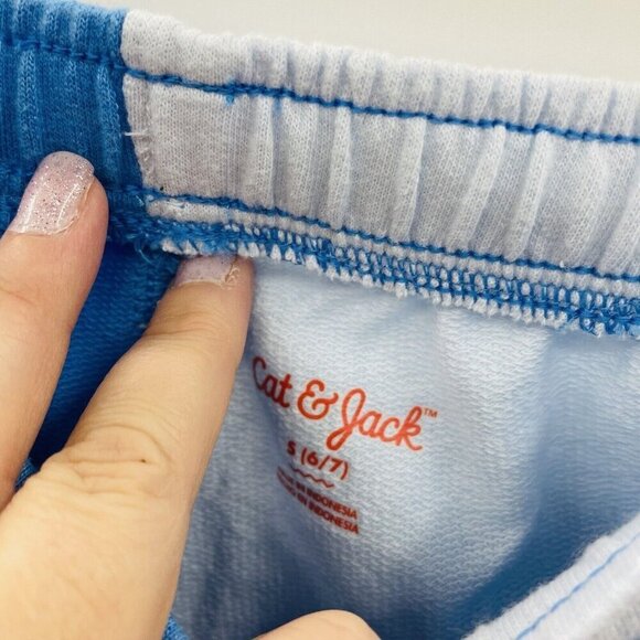 Cat & Jack Youth Boy Small 6/7 Colorblock Above the Knee Pull-On Shorts Blue 373 - Picture 4 of 6